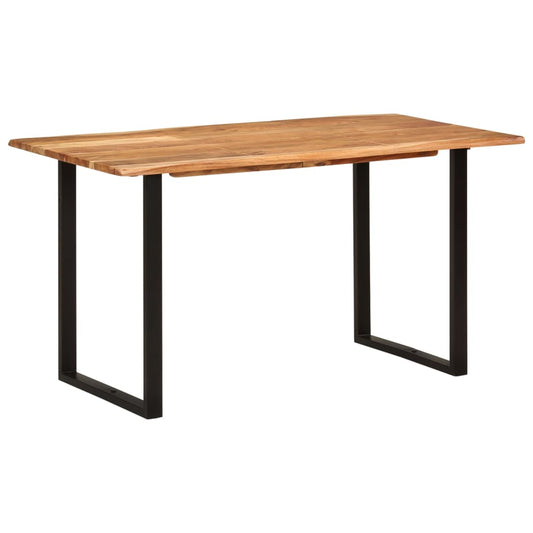 dining table 140×70×76 cm solid acacia wood dining table 140×70×76