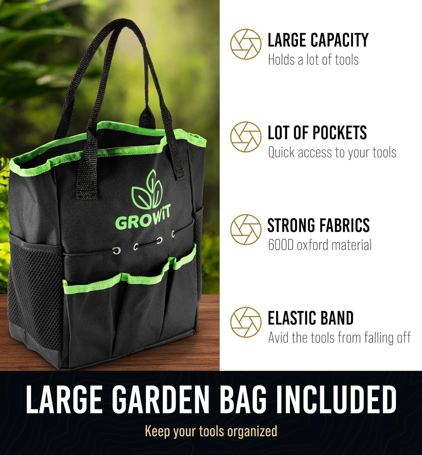 Premiumes Gartenwerkzeug Set - Rostfrei, Ergonomisch, 9-teilig