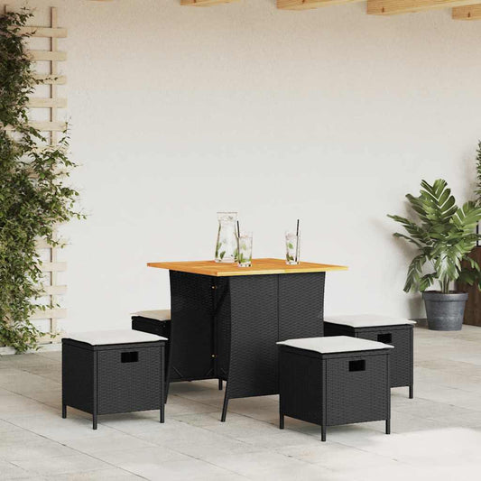 Garten Essgruppe 5-teilig mit Kissen - Polyrattan Dining Set