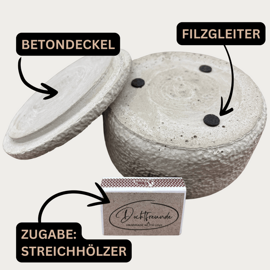 Betonkerze Handgemacht "Grey Cinnamon"