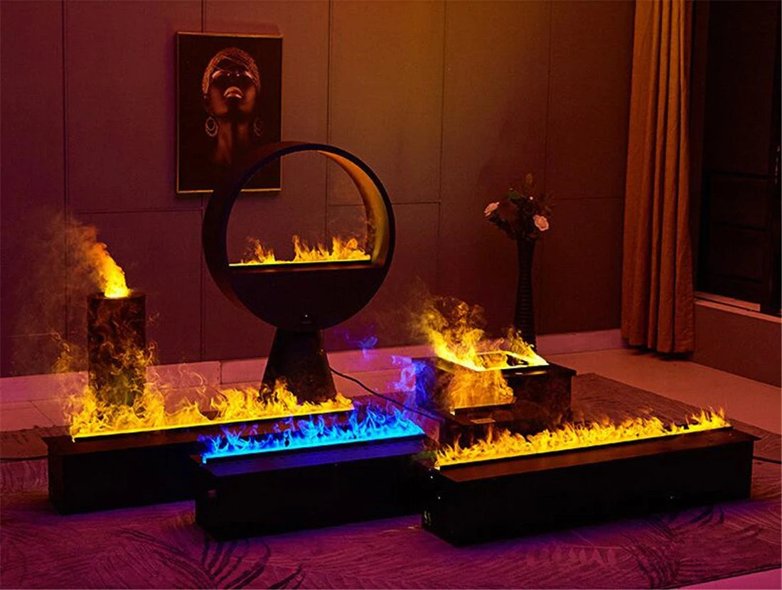 3D Wasserdampf Kamin, 5 Jahre Garantie, LED, Smart, Elektrisch