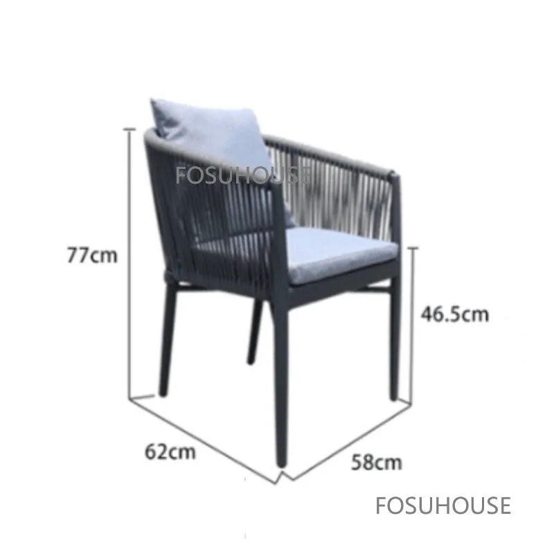 Nordischer Rattan Outdoor Stuhl Set