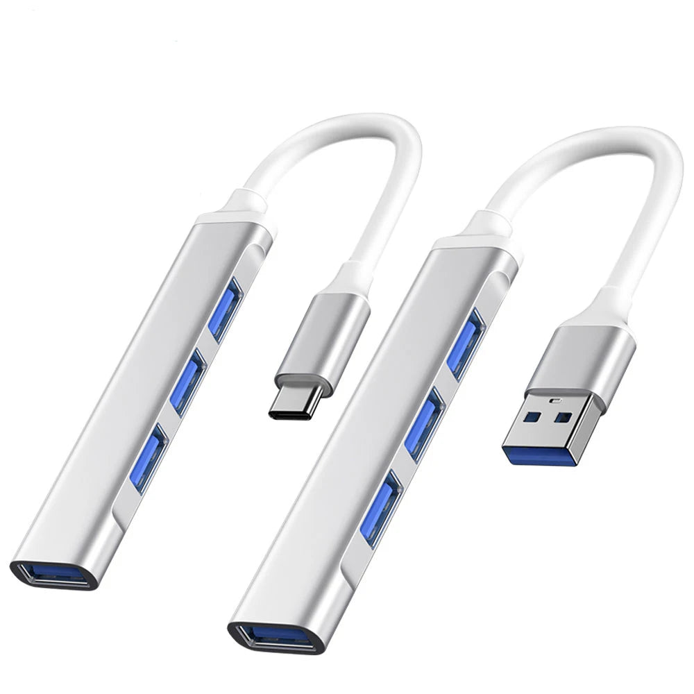 USB C HUB 3.0 Adapter 4 Port Multi-Splitter
