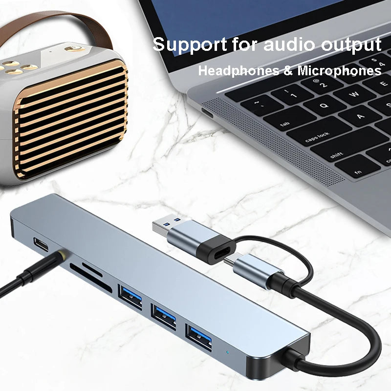 USB-C Hub 8-IN-2 für Macbook Pro