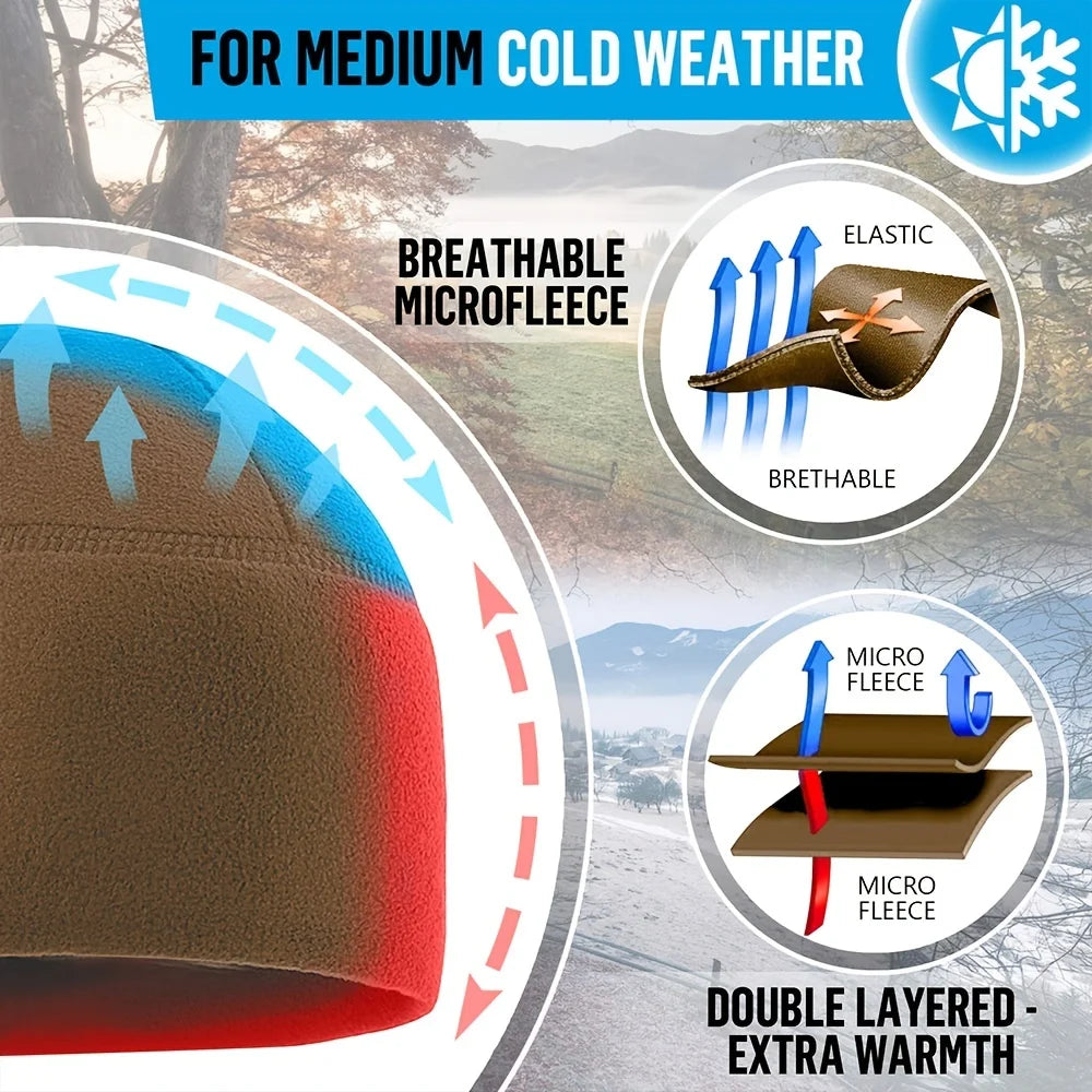 Winddichter Polar Fleece Beanie Hut 2023