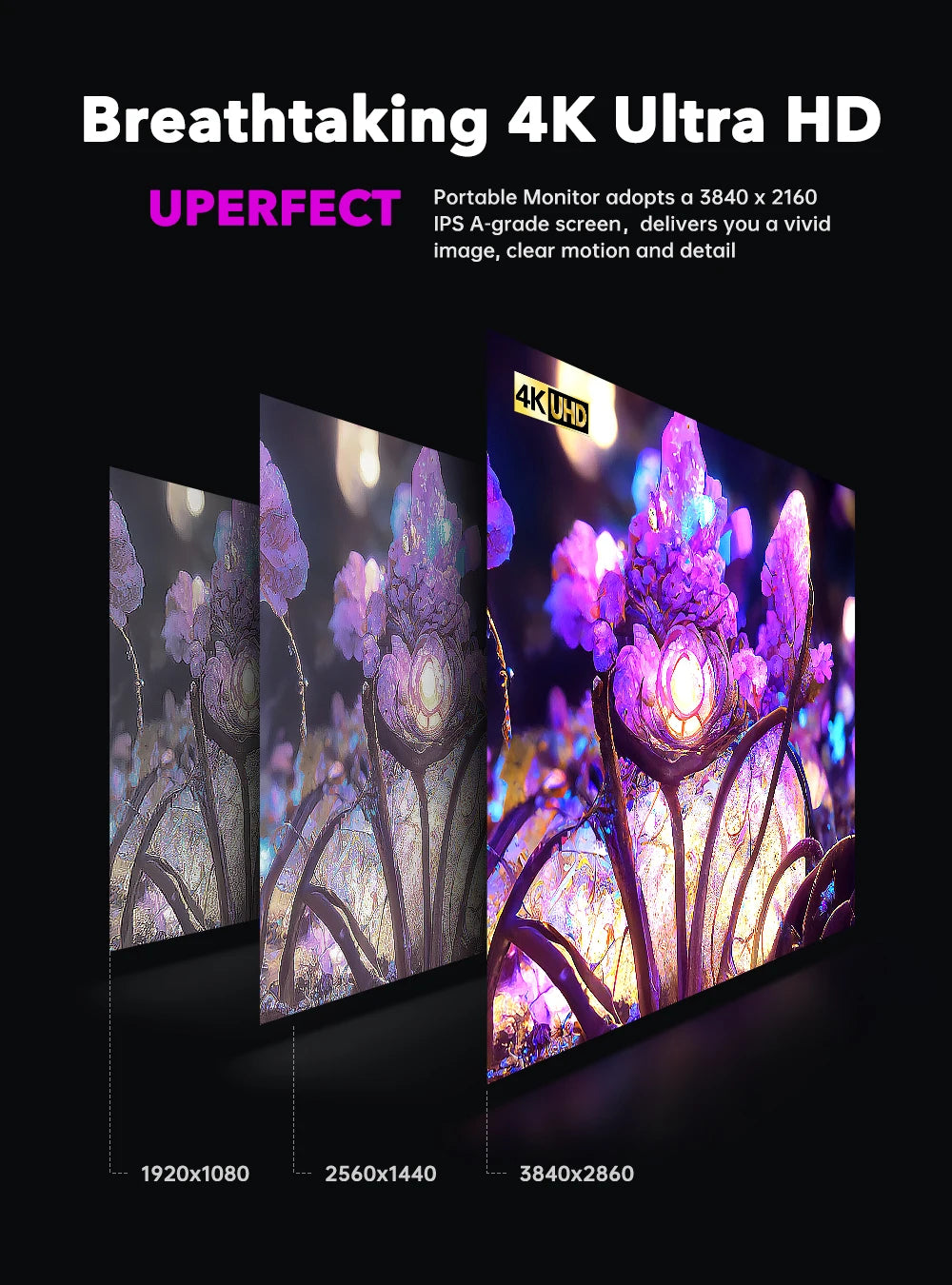 UPERFECT 4K Portable Monitor 17.3\"