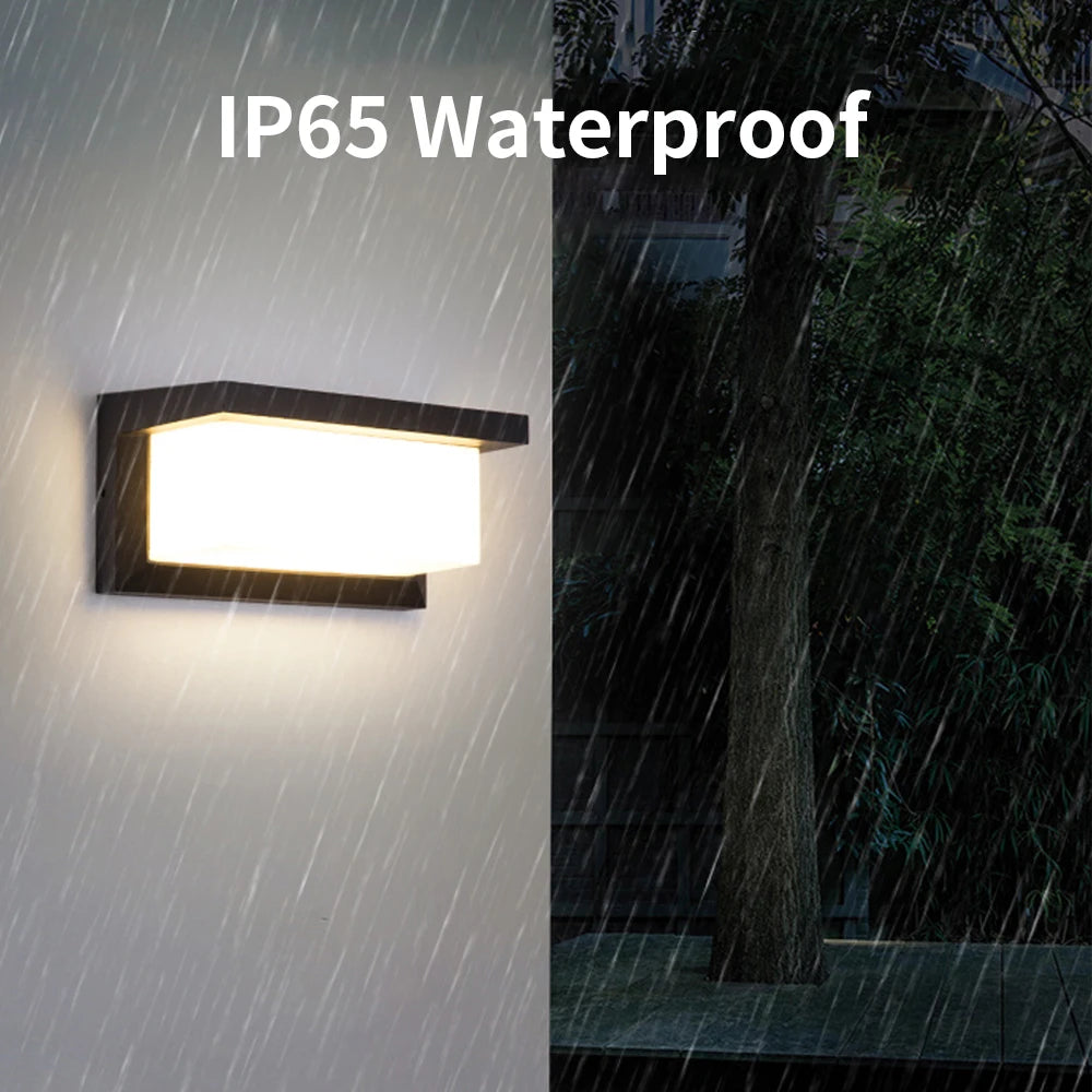 LED Außenwandleuchte Wasserdicht IP65 Radar Sensor Lichtquelle Oberflächenmontage Balkon Garten 12W 18W 30W Wandleuchte