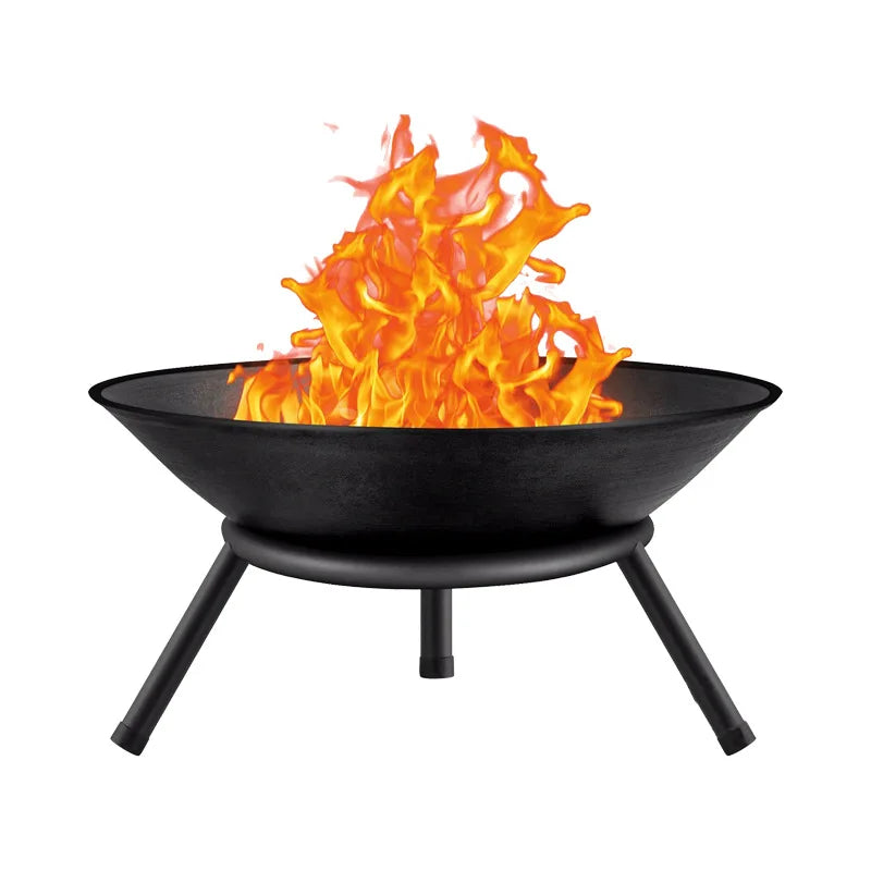 Moderne Feuerschale aus Stahl