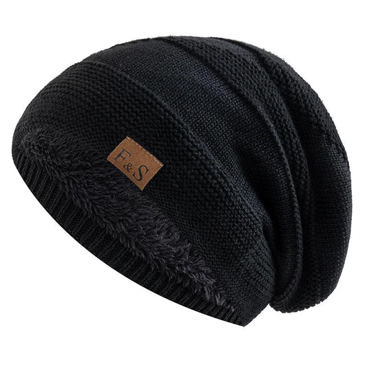 Unisex slouchy hats,Fur lined warm beanie