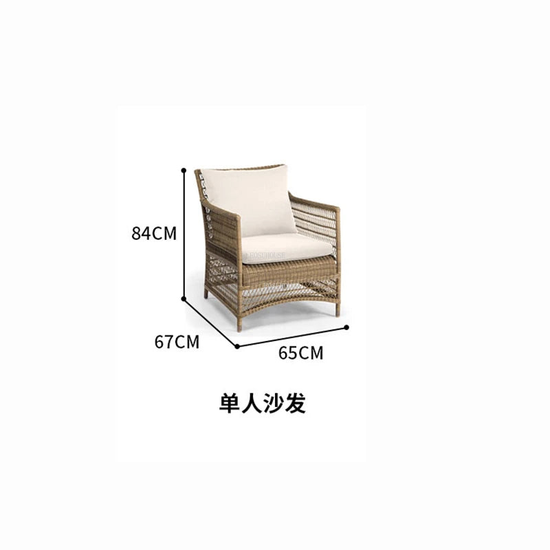 Moderne Rattan Outdoor Stühle
