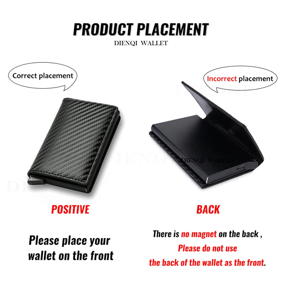Carbon Fiber Slim Aluminium RFID Wallet