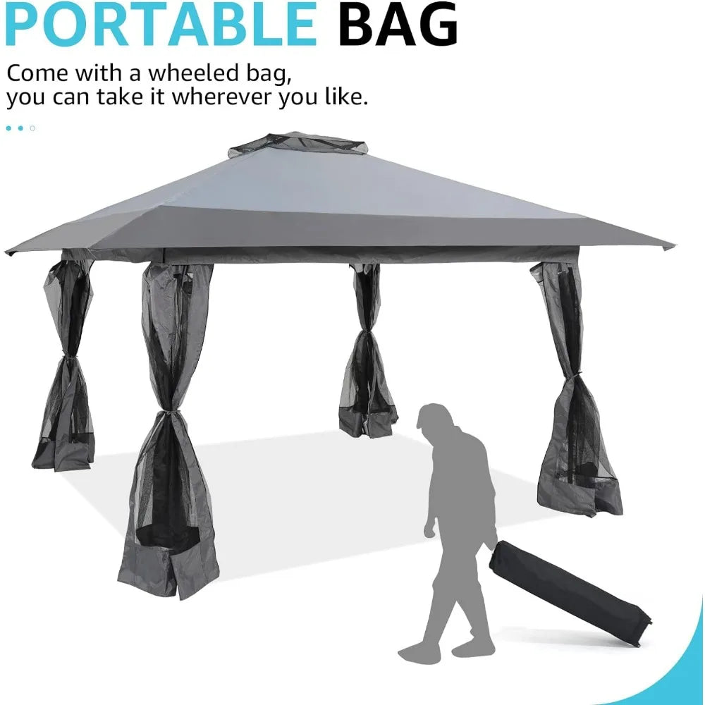 Großartiges 13x13 Ft Pop-Up Gartenpavillon mit Moskitonetz