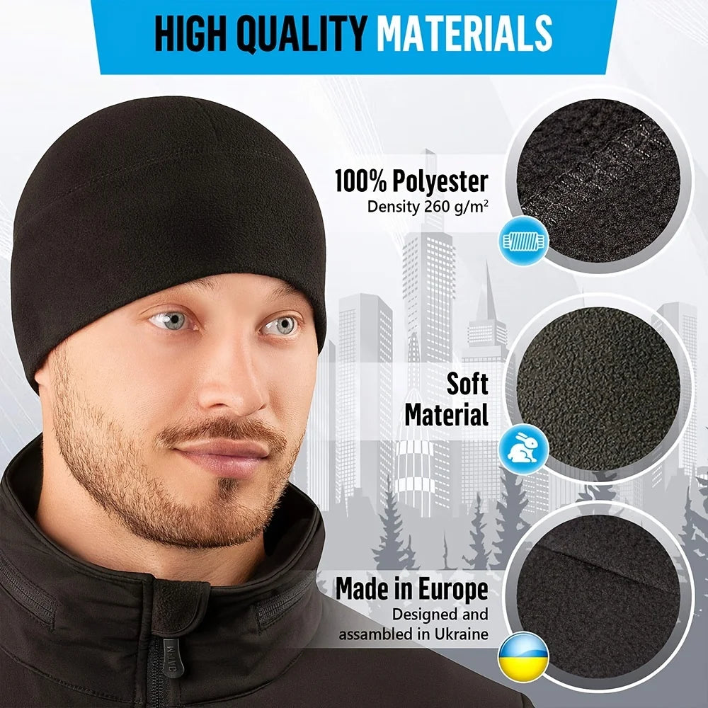Winddichter Polar Fleece Beanie Hut 2023