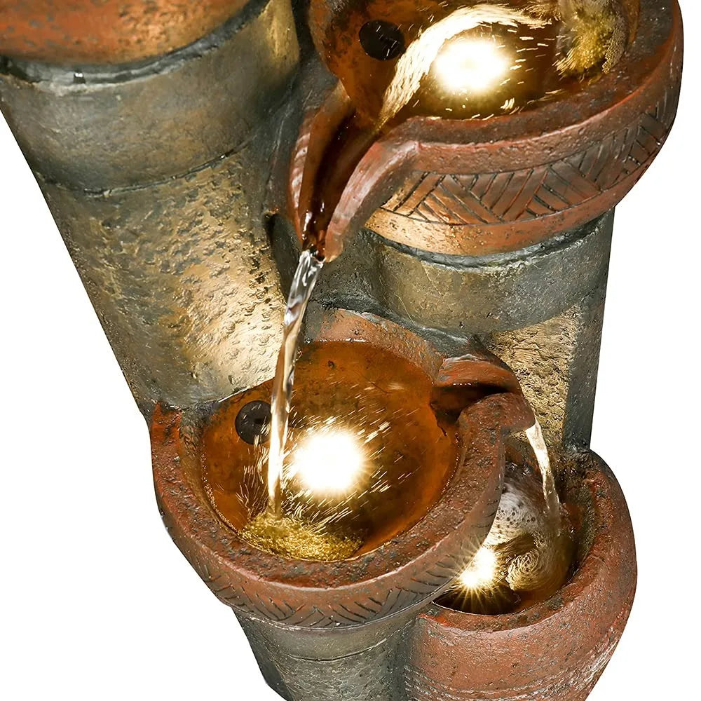 Entspannender 5-Tier Outdoor Gartenbrunnen