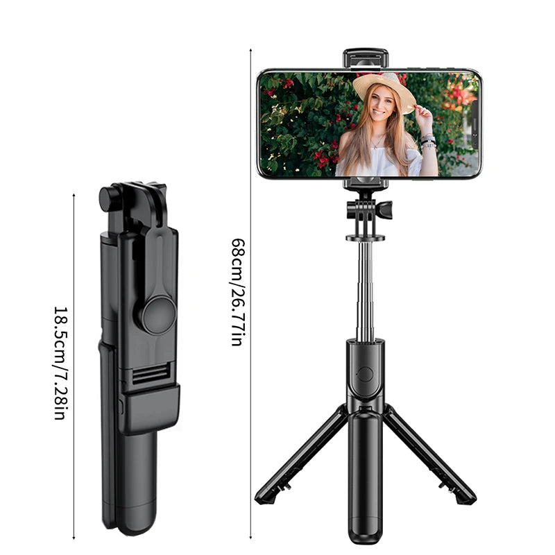 Bluetooth Selfie Stick Stativ mit Licht und Fernauslöser