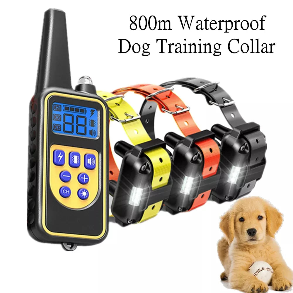 Wasserdichtes Hunde-Trainingshalsband mit Fernbedienung