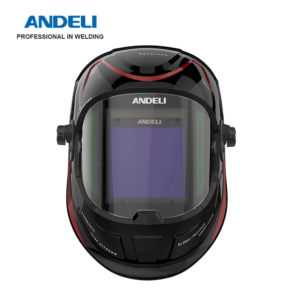 ANDELI Schweißhelm Großes Sichtfeld Automatische Verdunklung Echter Farbwiedergabe DIN4 1\/1\/1\/2 Löten für TIG MIG MMA SCHNEIDEN