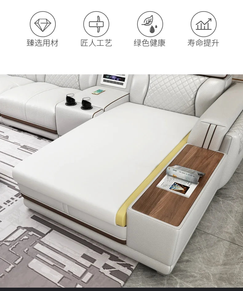 Modernes Italienisches Ledersofaset