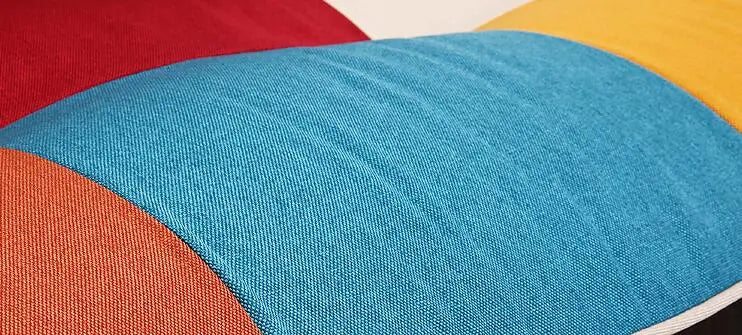 Verstellbares Sofa und Loveseat in buntem Linienstoff - Ideal für Wohnzimmer, Schlafzimmer, Studentenzimmer
