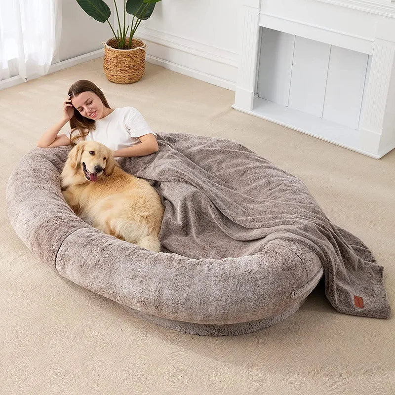 Große Hundebetten Winter Warm Abnehmbar und Waschbar