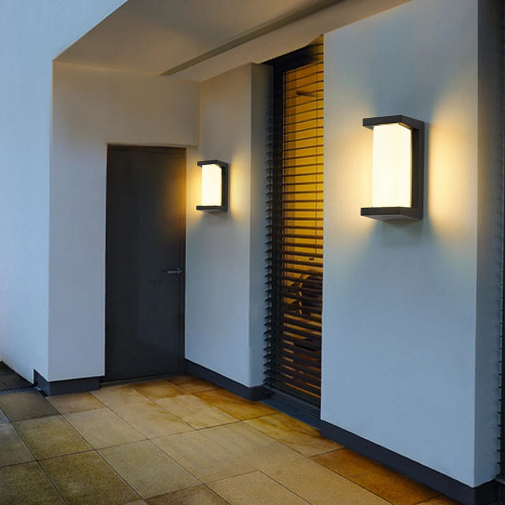 LED Außenwandleuchte Wasserdicht IP65 Radar Sensor Lichtquelle Oberflächenmontage Balkon Garten 12W 18W 30W Wandleuchte