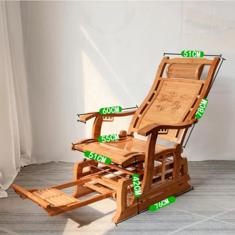 Moderner Bambus Schaukelstuhl