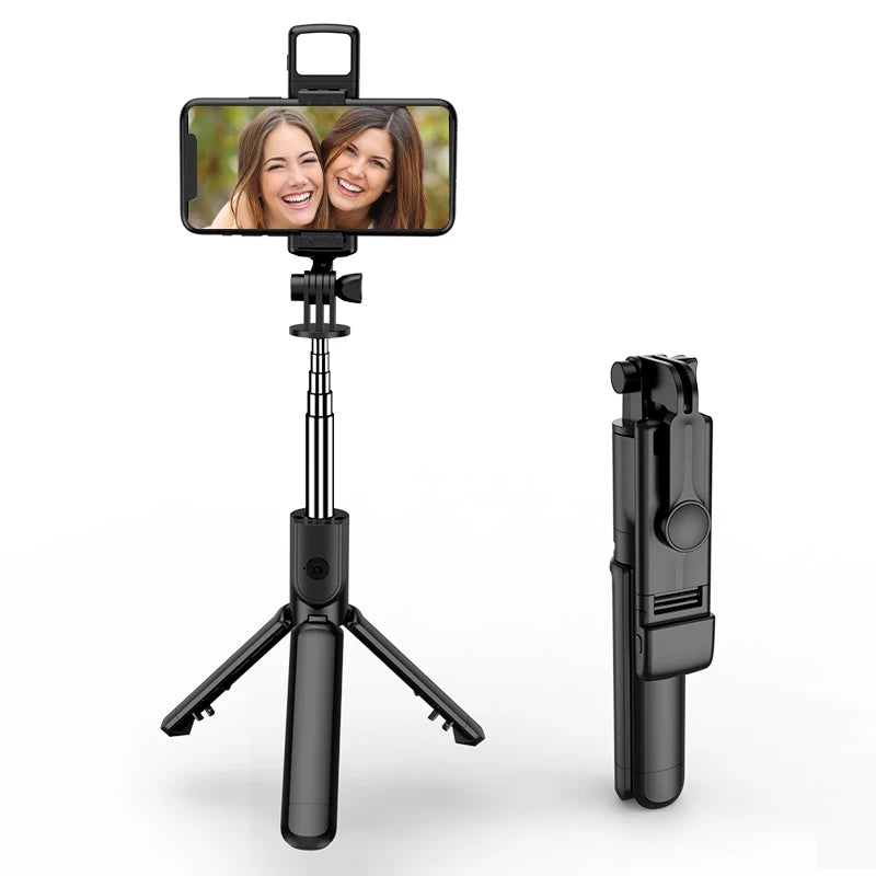 Bluetooth Selfie Stick Stativ mit Licht und Fernauslöser