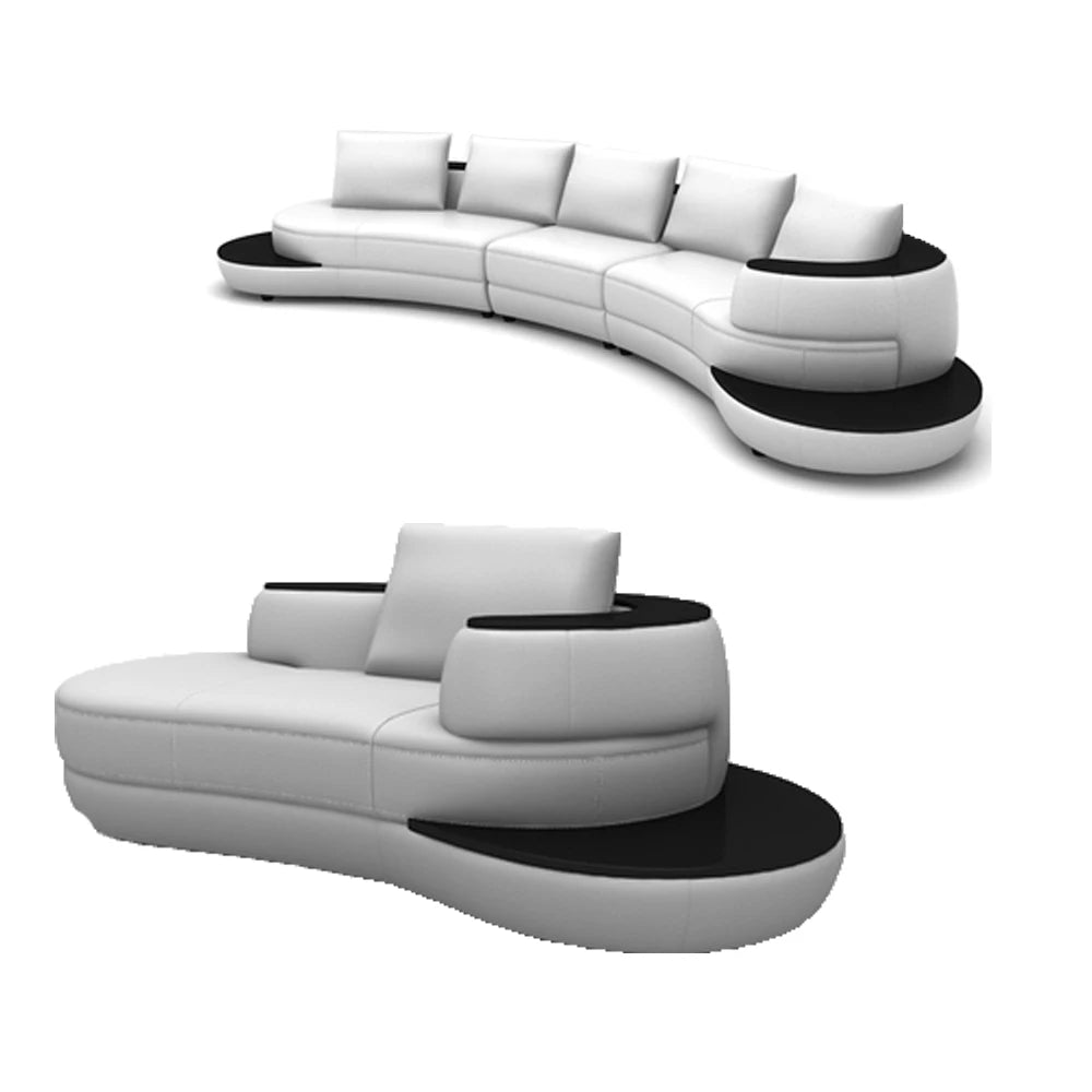 Moderne Italienische Ledercouch - Top Grain Echtleder Sofa