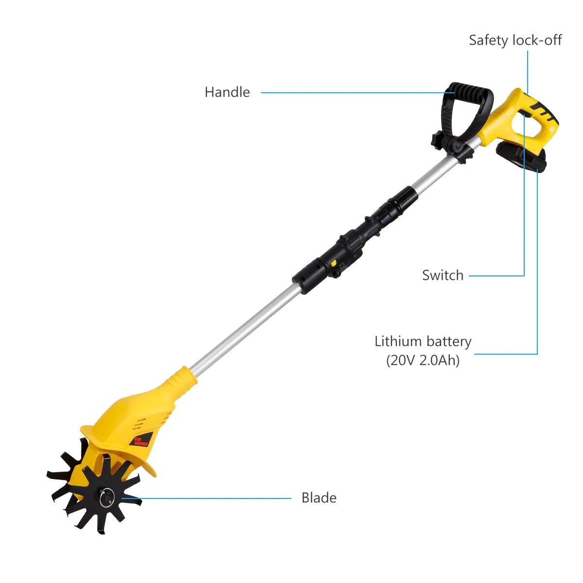 Kabelloser Gartenfräser 20V Profi Garden Power Kit