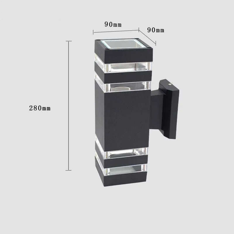 E27 Wandlicht im Freien - Wasserdichte Doppelkopf-Wandlampe aus Aluminium