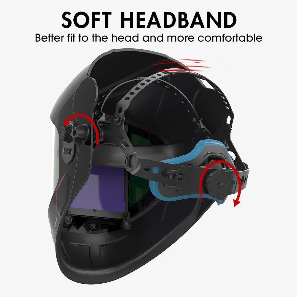 ANDELI Schweißhelm Großes Sichtfeld Automatische Verdunklung Echter Farbwiedergabe DIN4 1\/1\/1\/2 Löten für TIG MIG MMA SCHNEIDEN