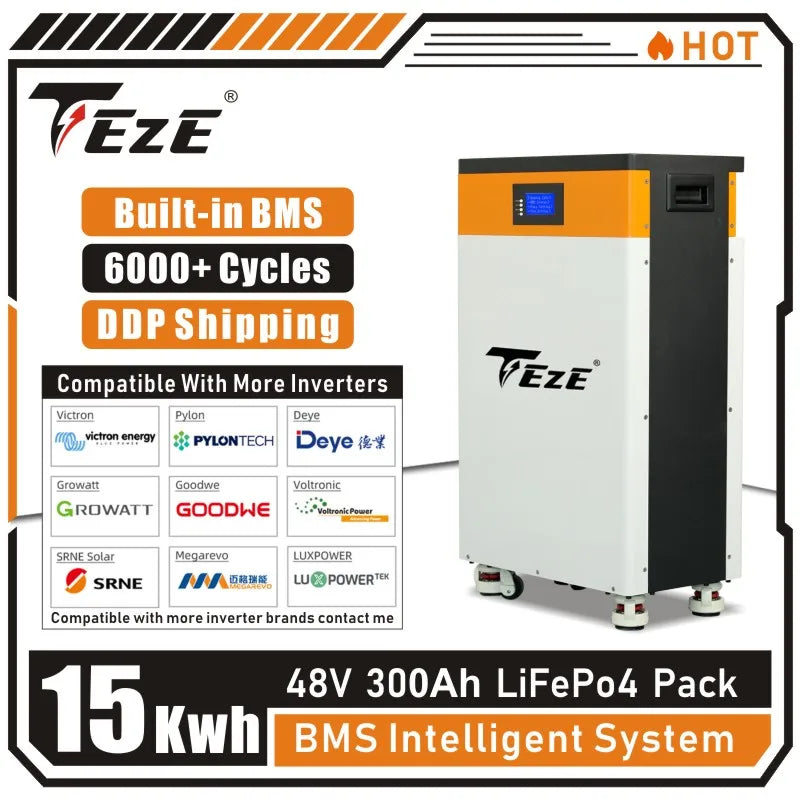 Neues Upgrade 48V 15KWh 300Ah LifePo4 Batterie