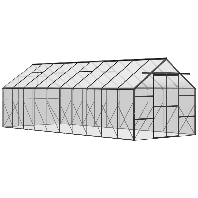 Geräumiges Aluminium Gewächshaus für Pflanzen