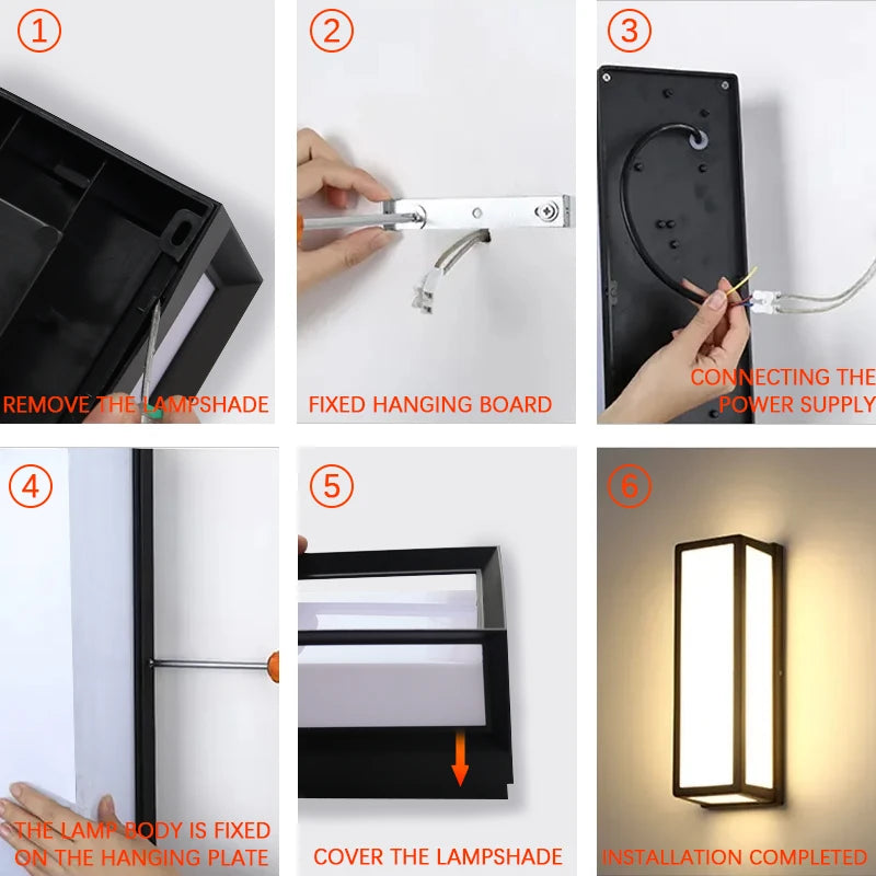 LED Wandlampe mit Radar-Bewegungssensor IP65 wasserdicht