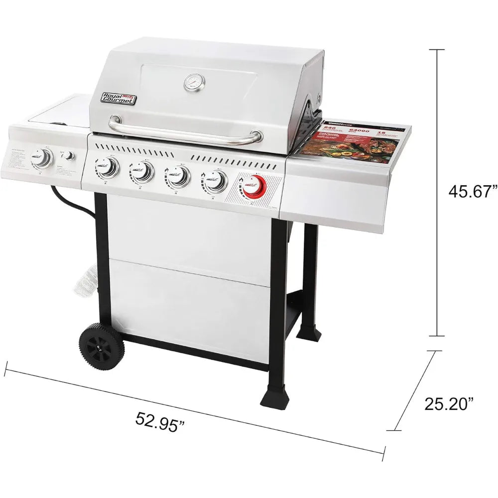 Hochleistungs-Edelstahl-Gasgrill mit 5 Brennern