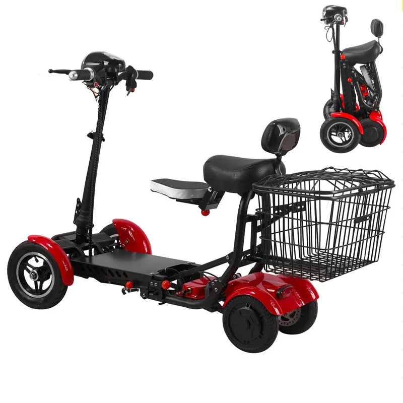 Faltbarer 4-Rad Mobilitätsroller mit Kindersitz