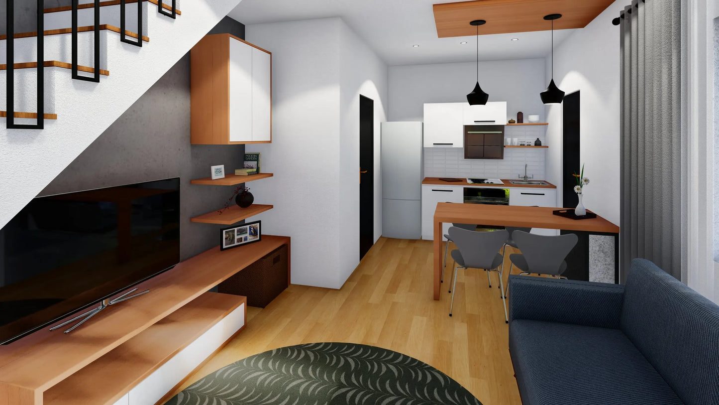 Modernes Fertighaus - 2 Schlafzimmer Luxus Design