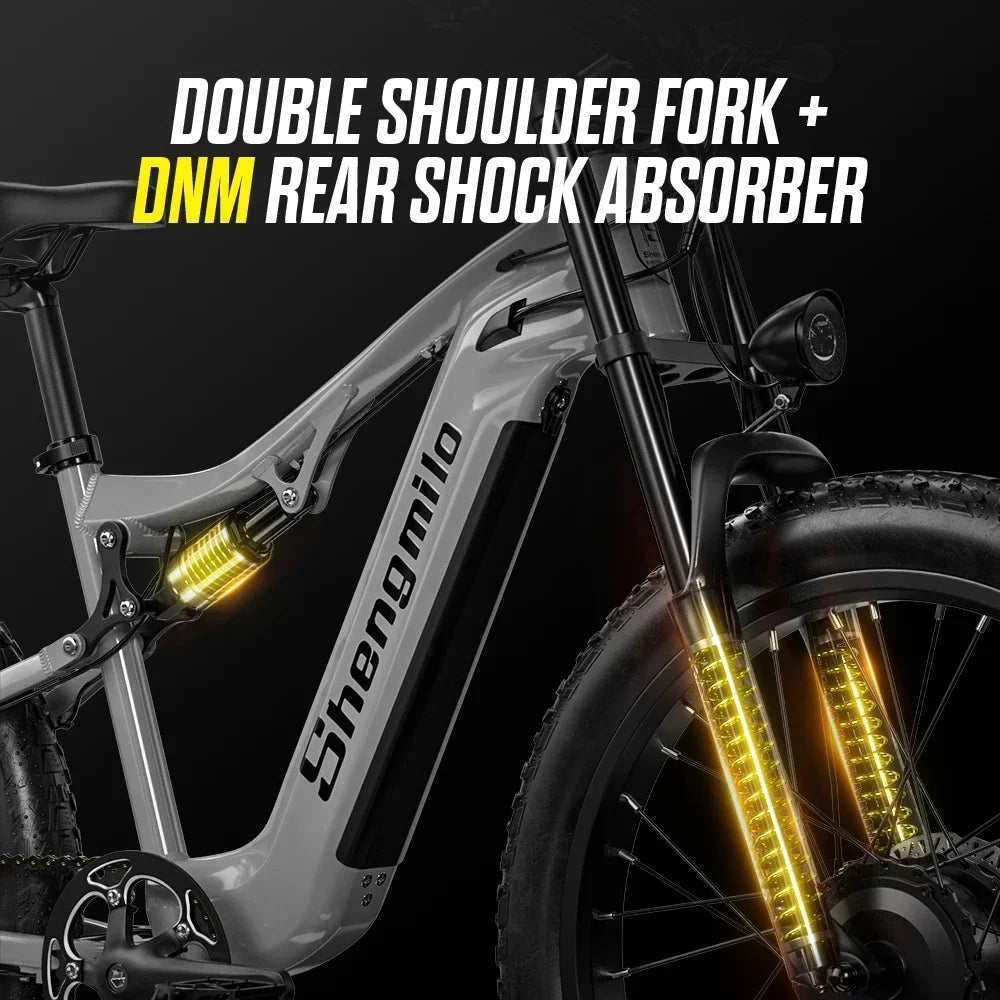 Ebike 2000W Dual Motor 48V17.5AH Fat Tire Electric Bike