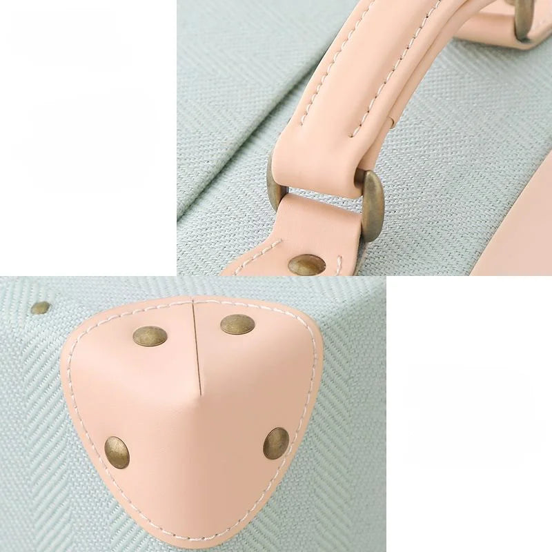 Retro Reisekoffer Set Studentenkoffer Fashion Trolley Tasche