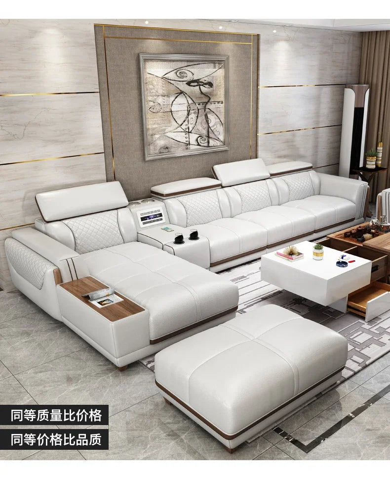 Modernes Italienisches Ledersofaset