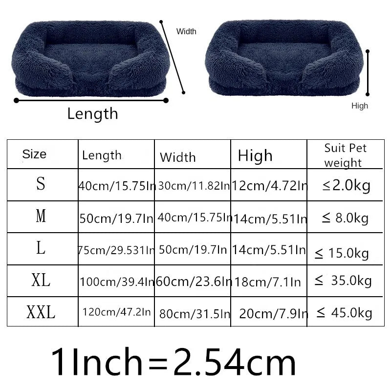 Hochwertiges Hundebett mit Plüsch