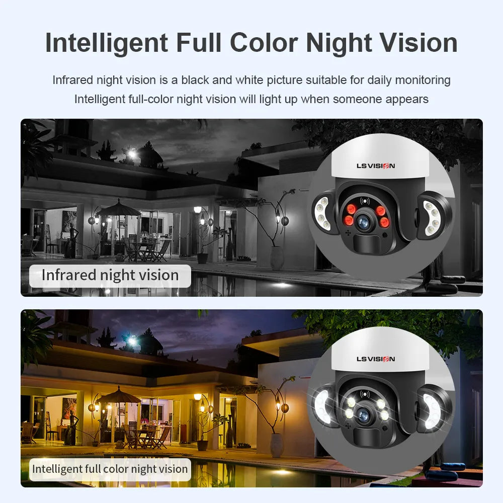 LS VISION Solar 4G Kamera mit 360° PTZ, WLAN, solarbetrieben