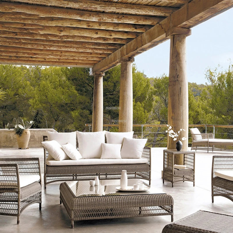 Moderne Rattan Outdoor Stühle