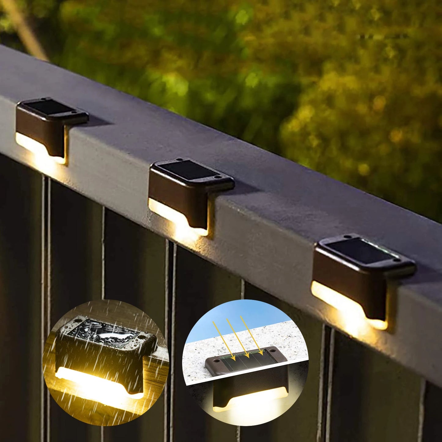Solar LED Gartenlichter - Wasserdichte Solarlichter für Treppen & Terrassen