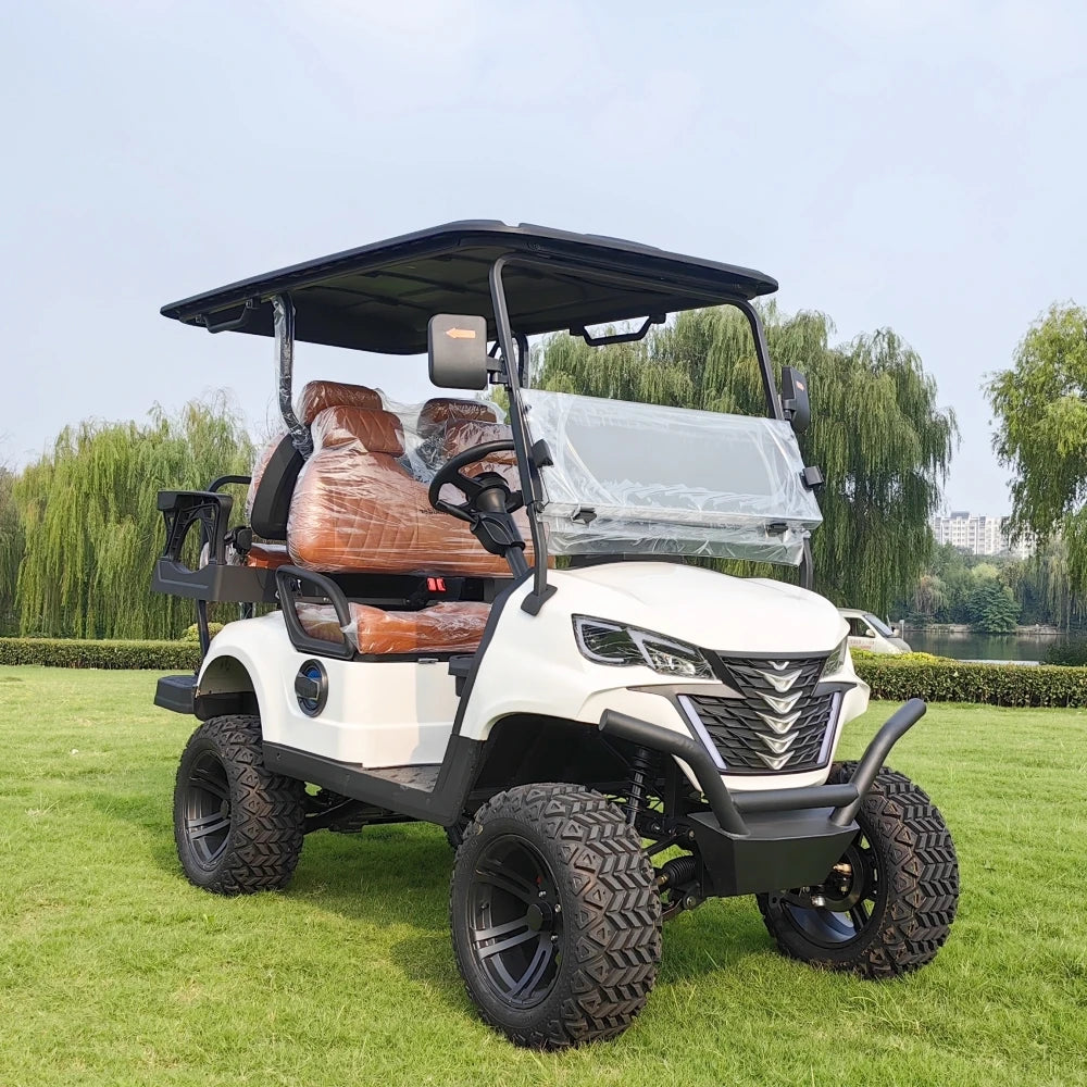 Neues hochwertiges Golfauto 60V 72V Lithiumbatterie Vierradfahrzeug Straßenzulassung Golfwagen 2/4/6 Sitze Elektro Golfwagen
