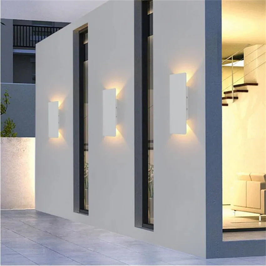 Moderne LED Wasserdichte Außen Up Down Wandleuchte IP65 Aluminium 18W LED Wandlampe Innen Dekorative Wandlampe