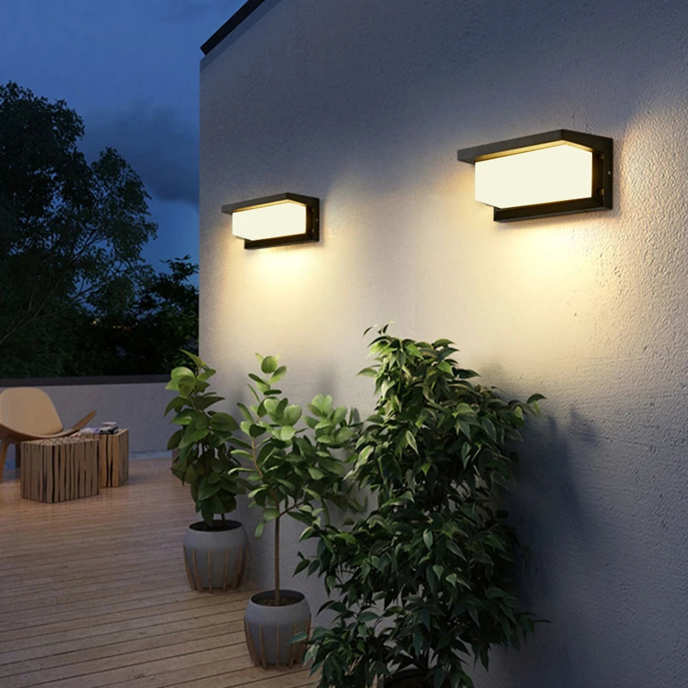 LED Außenwandleuchte Wasserdicht IP65 Radar Sensor Lichtquelle Oberflächenmontage Balkon Garten 12W 18W 30W Wandleuchte