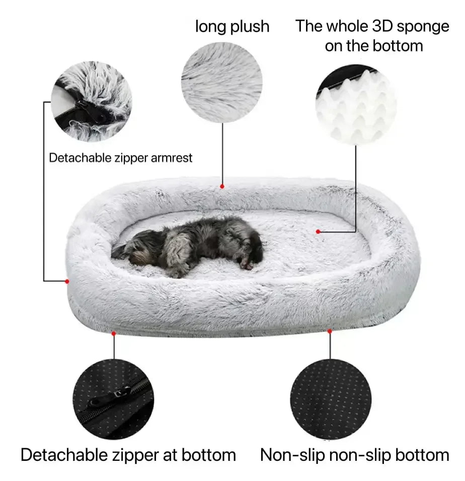 Luxuriöses Flauschiges Orthopädisches Waschbares Riesiges Großes Hundebett Für Große Hunde