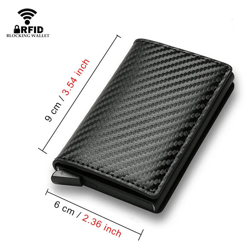 Carbon Fiber Slim Aluminium RFID Wallet