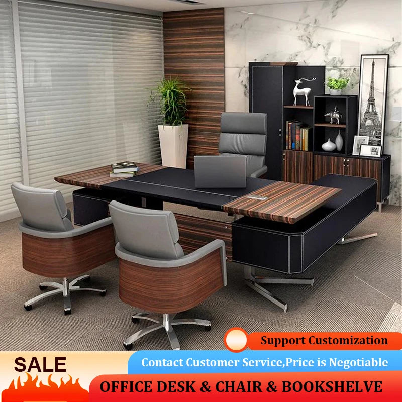 Holz Schreibtisch Set für Büro